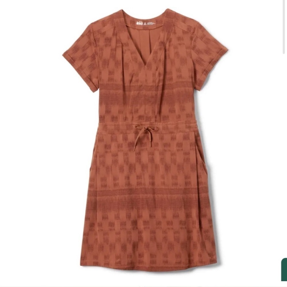 REI aoraki orange travel dress